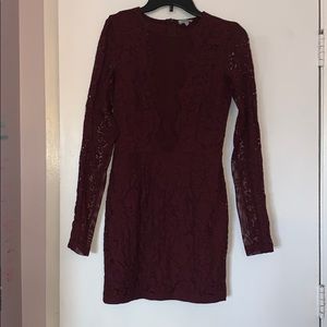 Maroon lace Tobi dress
